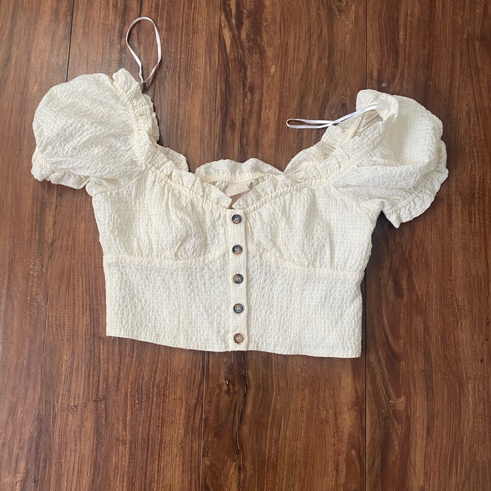 H&M Off White Crop